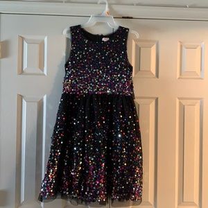 girls multi color sequin dress